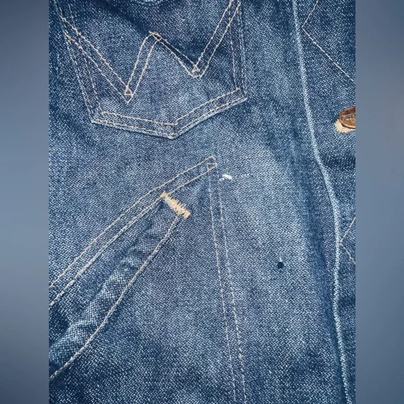 Vintage Wrangler Jacket Rainbow Tag  Jean Western Cowboy - Picture 9 of 13